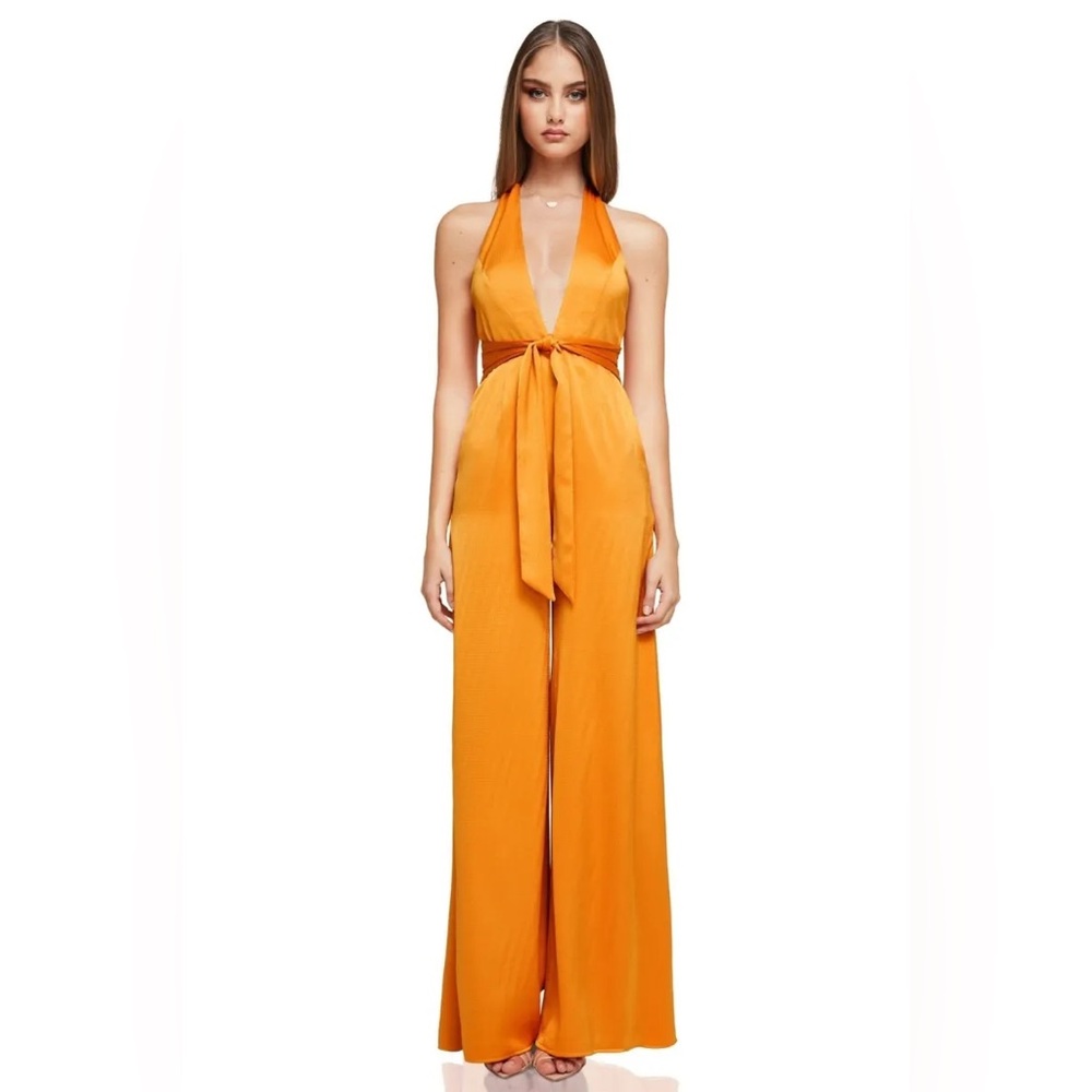 NWT Nookie Orange Halter Utopia Jumpsuit - XS